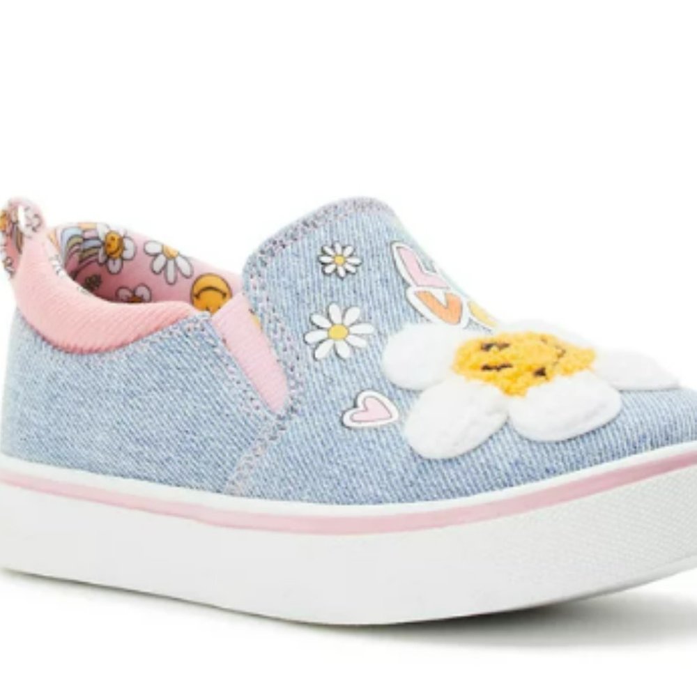 Wonder Nation Toddler Girl Denim Patch Twin Gore Shoe, Sizes 7